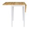 International Concepts Rectangle Small Dropleaf Table, White / Natural, 20.6 W, 36 L, 29 in H, Wood, White/Natural T02-2236D - alternate 3